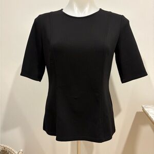 Classic Black Short-Sleeve Women's Top